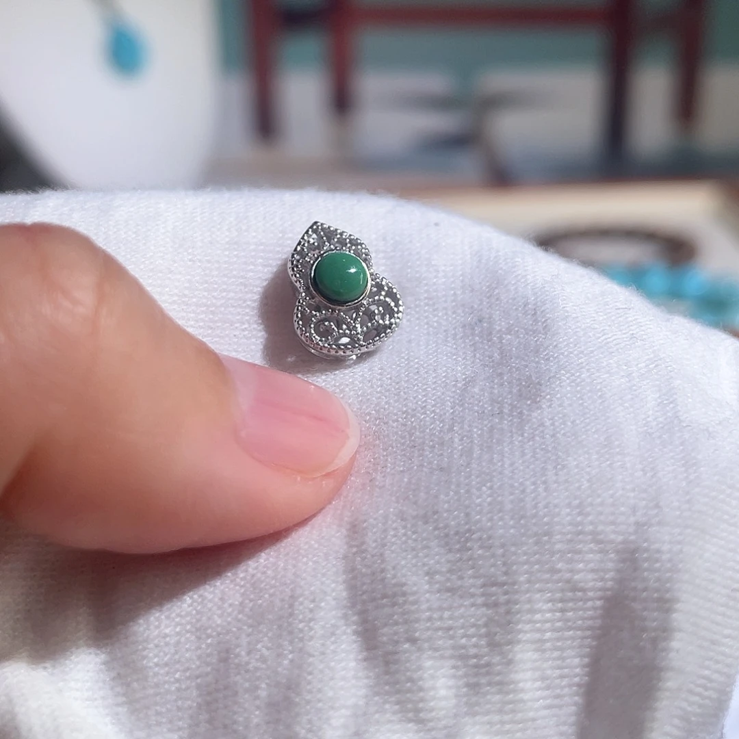 绿松石配饰银S925镶嵌