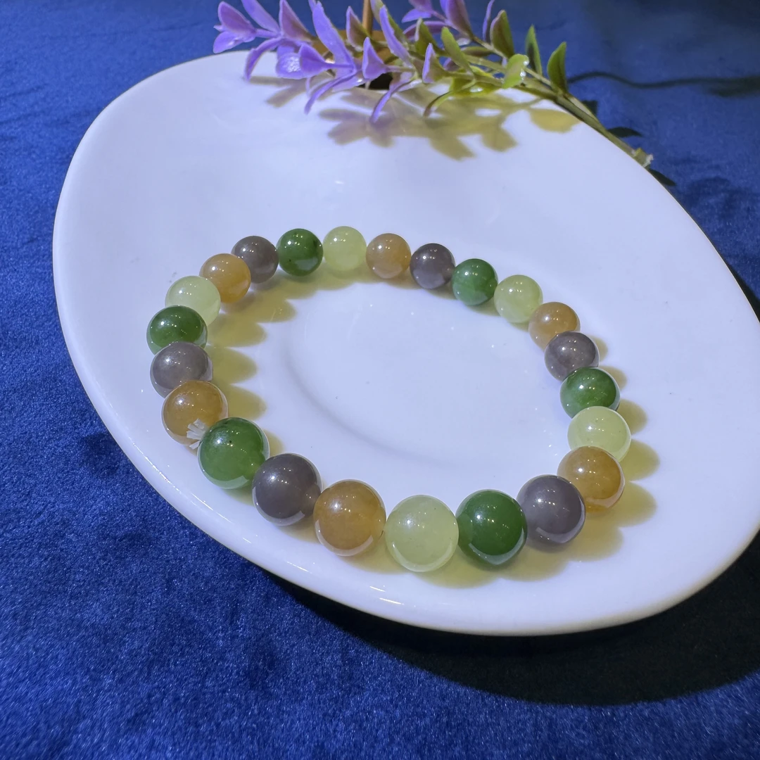 天然和田玉多宝手链-珠径8mm-HTY498-不退不换