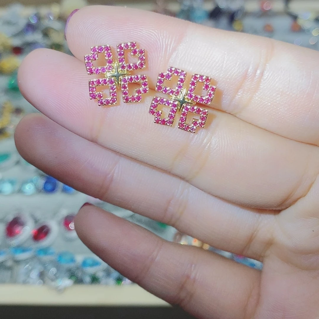 【闪购商品】托帕石耳饰银S925镶嵌