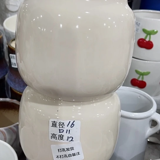 多肉绿植陶瓷花盆9.9包邮，有孔