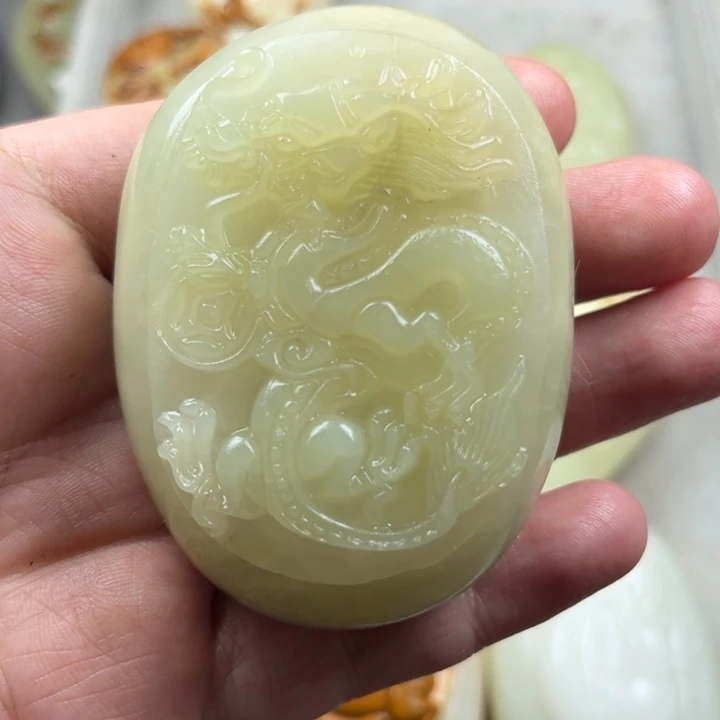 石材方解石手把件