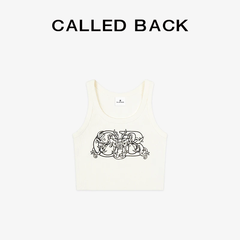 CALLED BACK美式复古甜辣风印花背心女夏工字短款022212