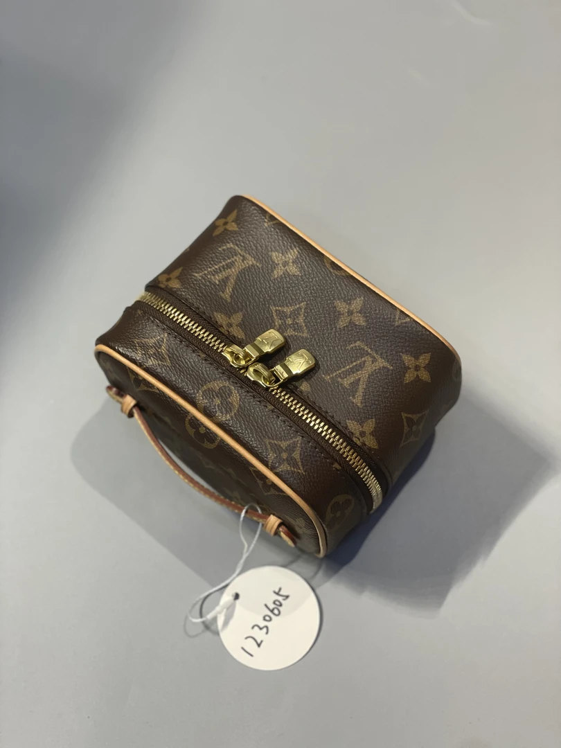 95新 LouisVuitton/路易威登 夏七中古/老花化妆盒/手提包1230605