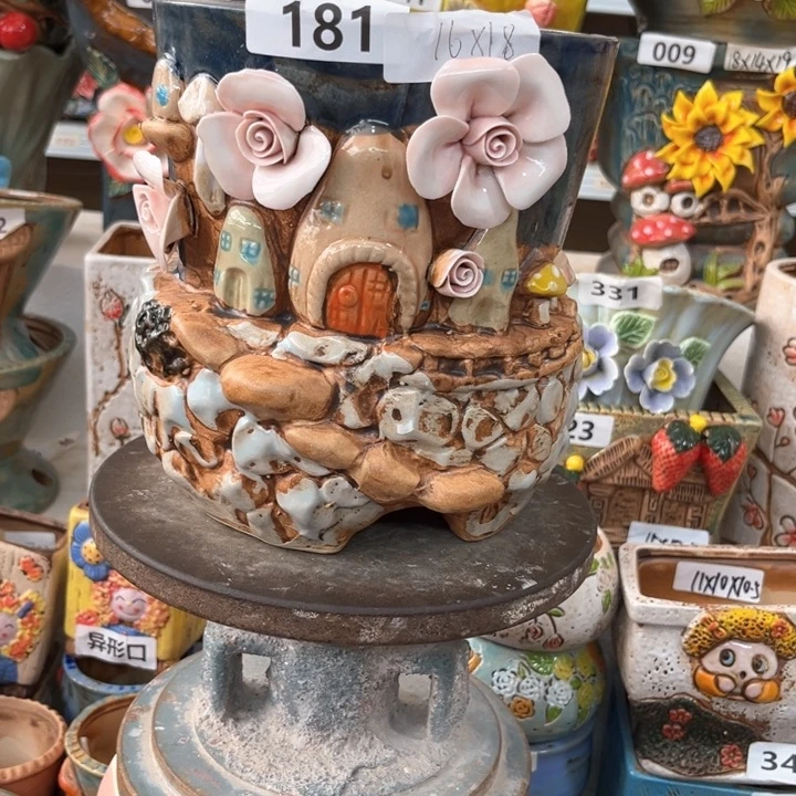 紫砂花盆粗陶材质多肉花盆