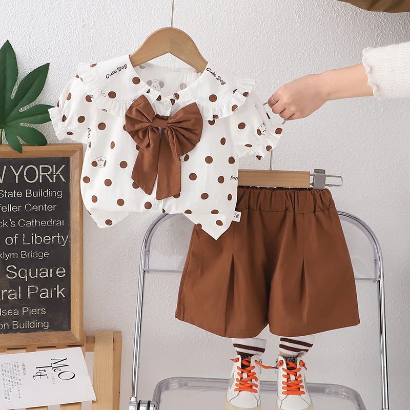 女童夏装套装2025新款可爱婴儿童短袖两件套宝宝夏季时髦衣服潮薄