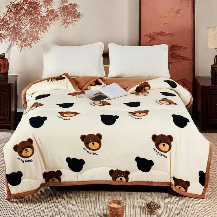 冬季新款双面绒被子加厚保暖冬被芯双人宝宝绒春秋被直播爆款