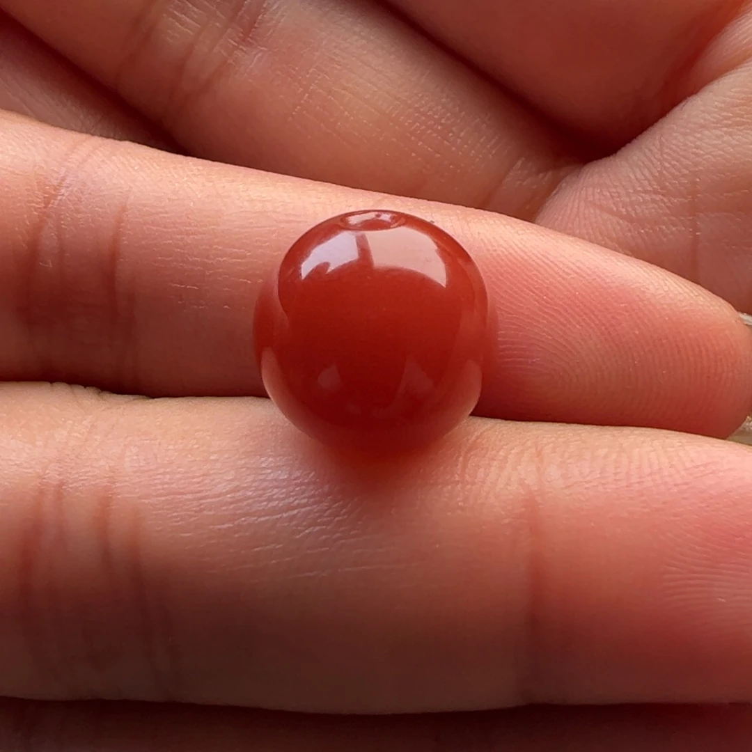 南红玛瑙圆珠12.9特定不退换未镶嵌默*