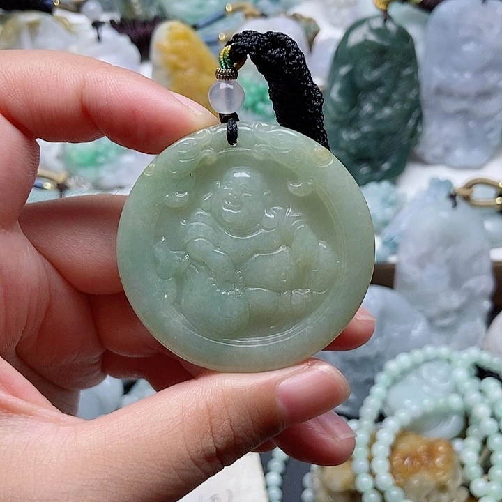 翡翠未镶嵌吊坠(不含链)1