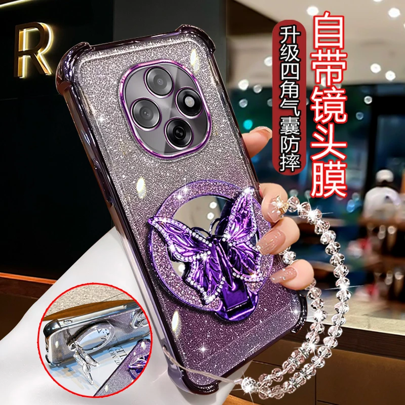 适用OPPOA6Pro新款手机壳奢华高级感PLN110带镜头膜0pp0闪粉软壳