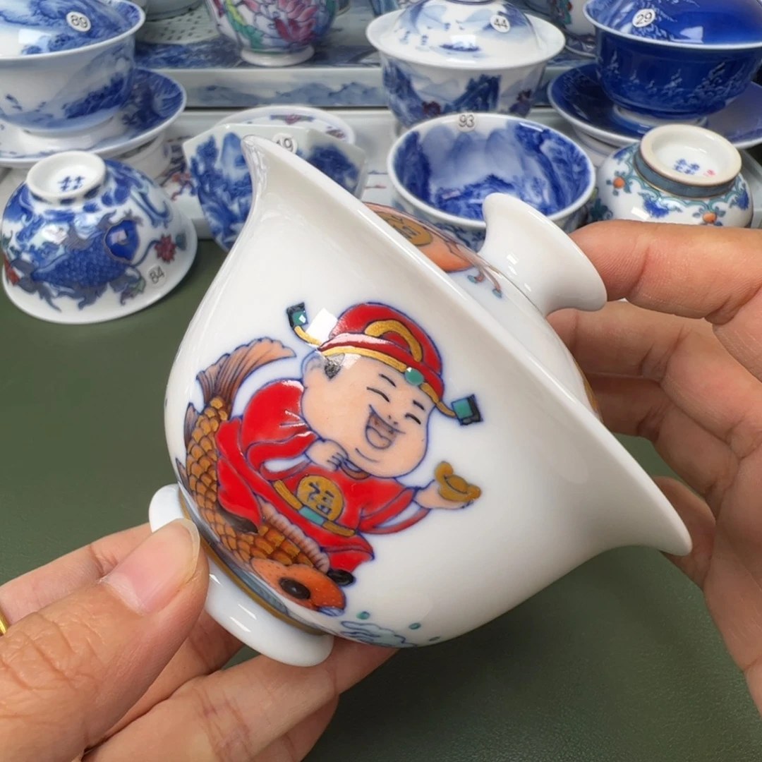陶瓷景德镇纯手工纯手绘茶具木木15
