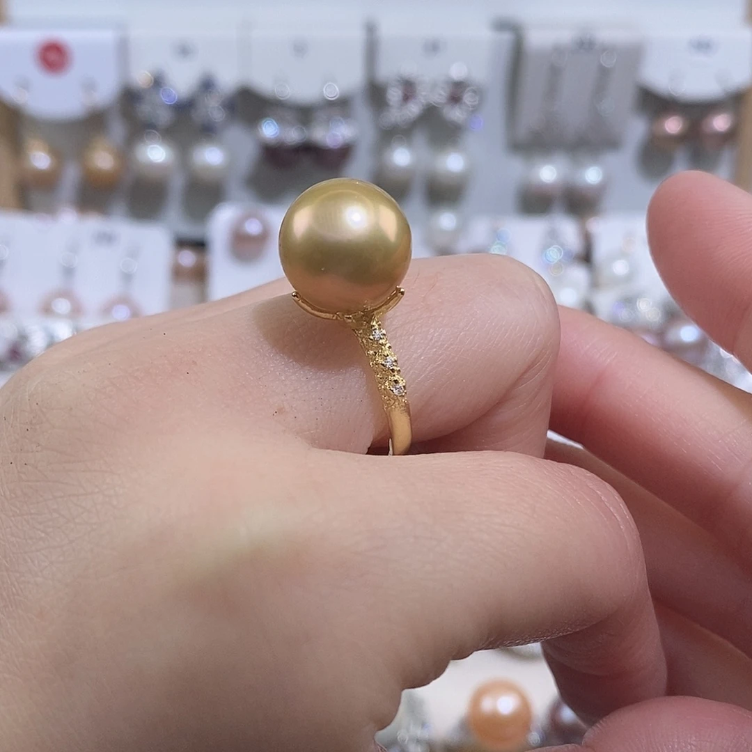 淡水珍珠未镶嵌戒指w12