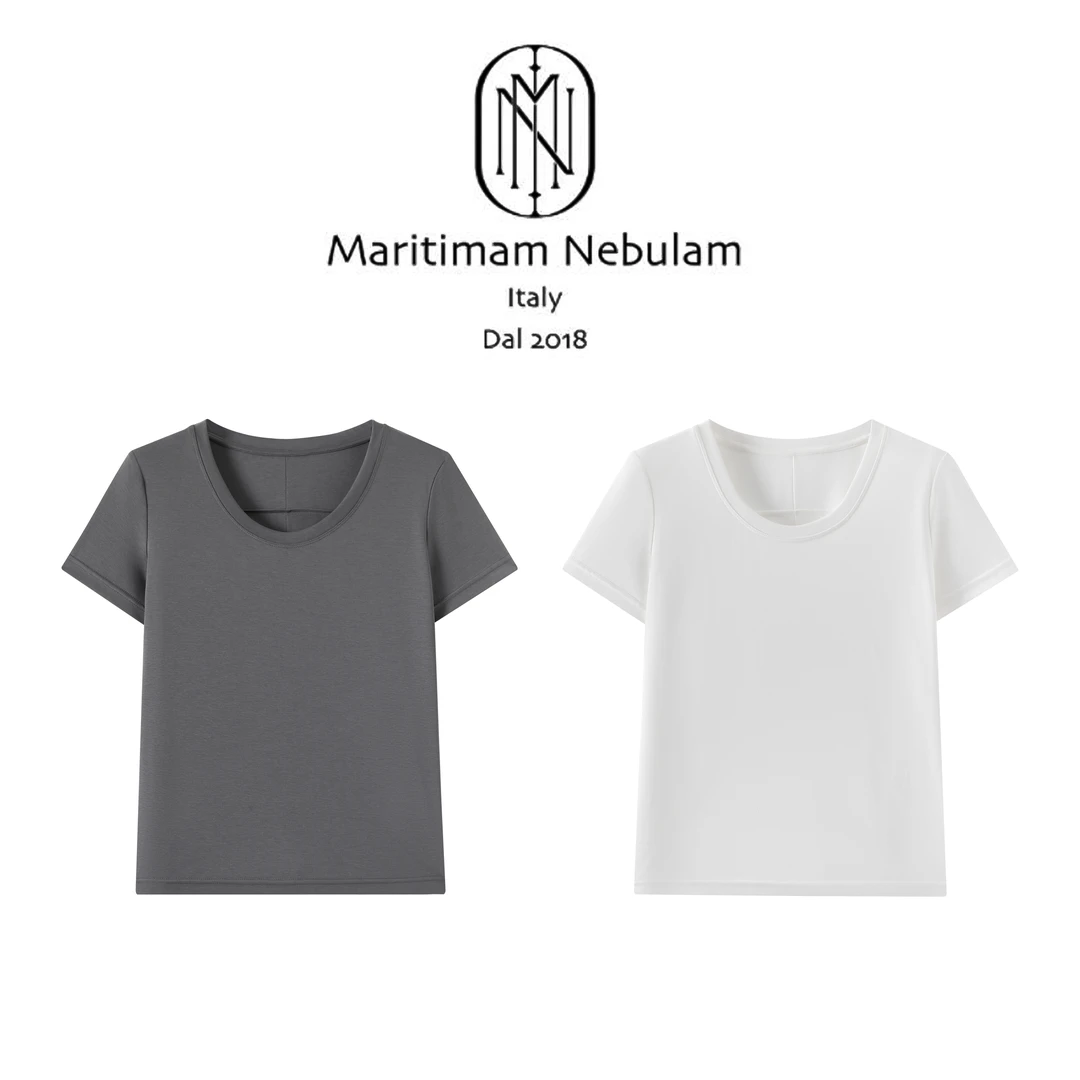 MN【柔肤锦棉】亚麻蚕丝醋酸经典圆领简约短袖T恤 SZ2132