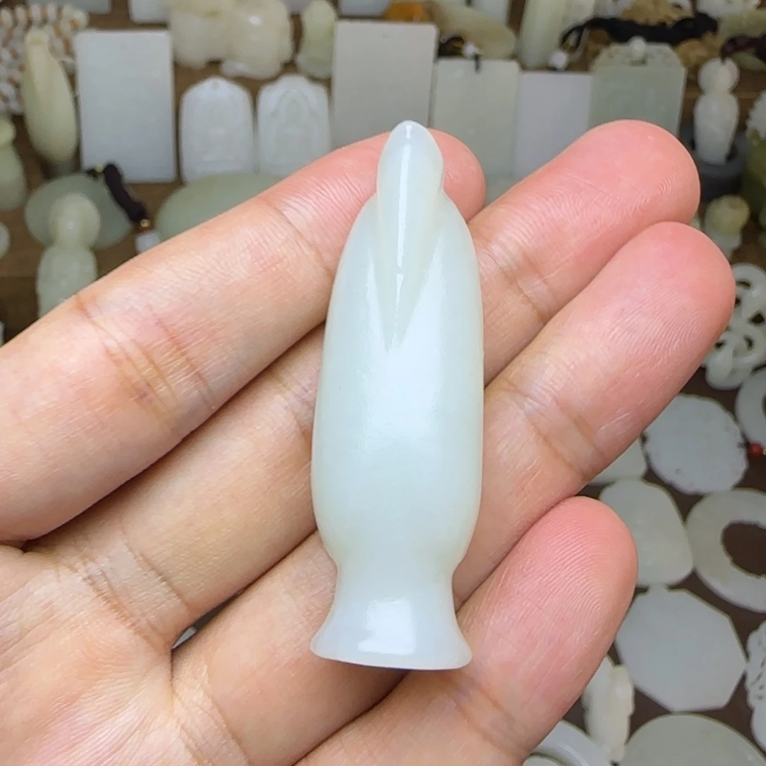 和田玉未镶嵌挂件翁仲