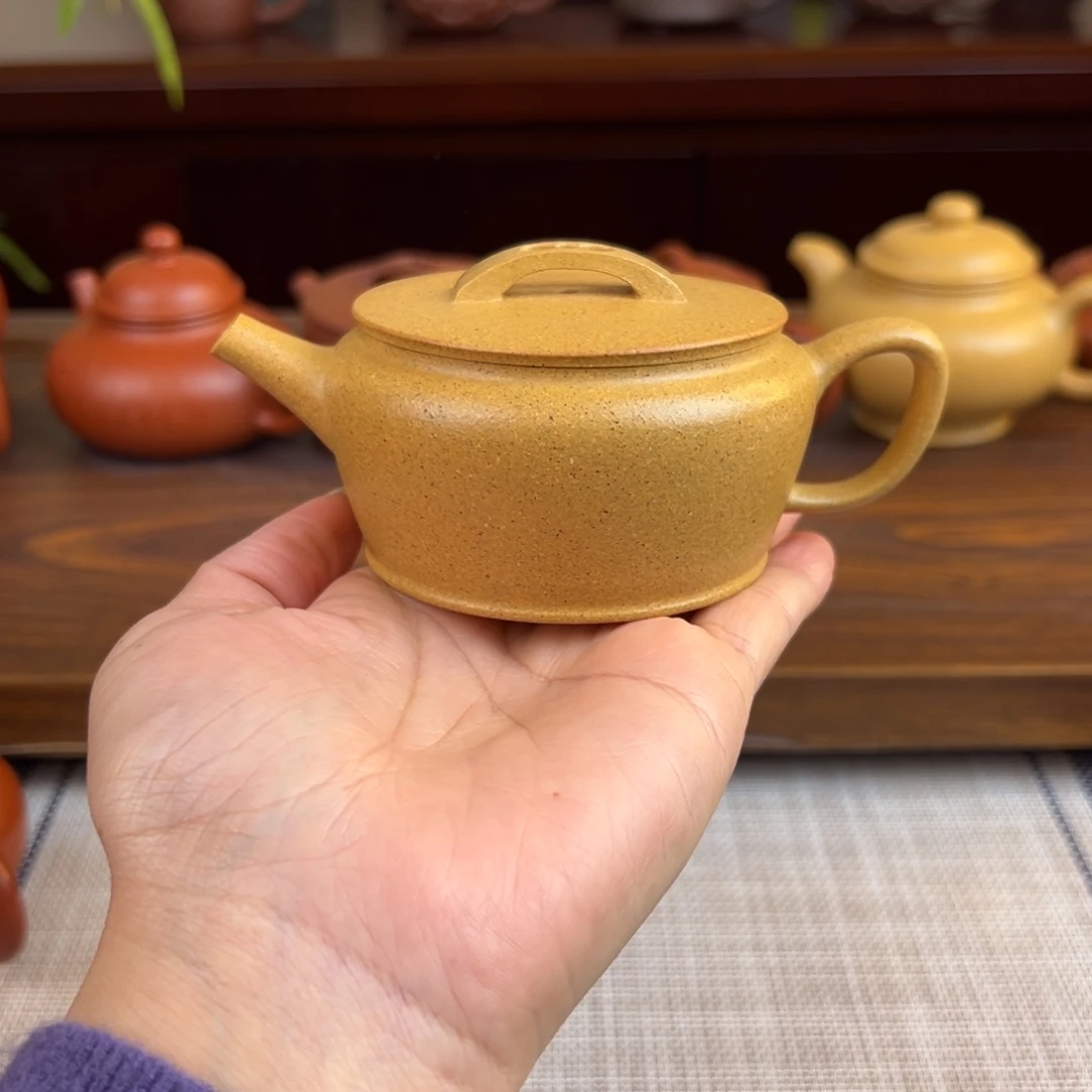 茶壶紫砂黄金段汉瓦全手150cc