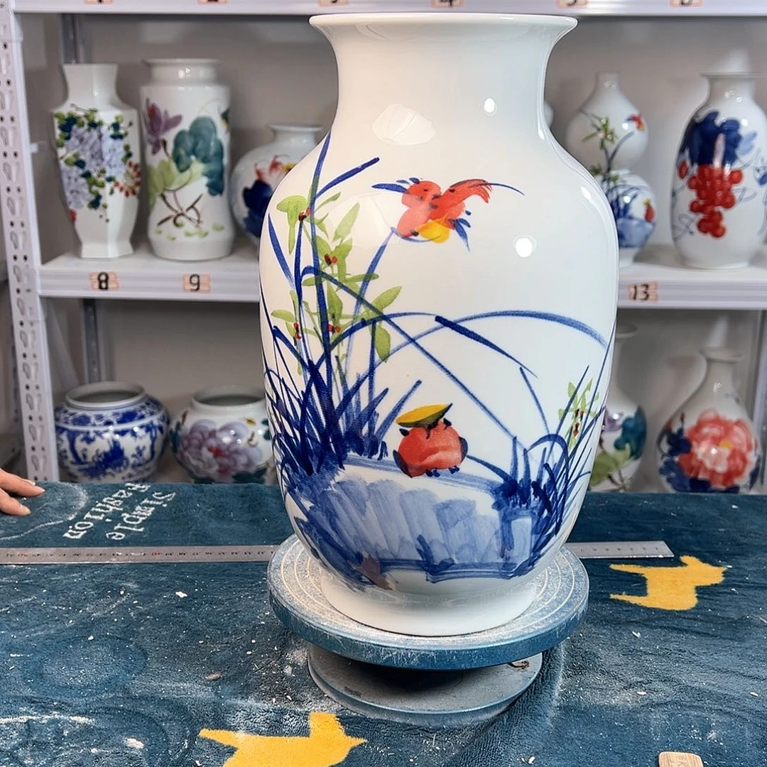 摆件景德镇陶瓷大冬玉鸟