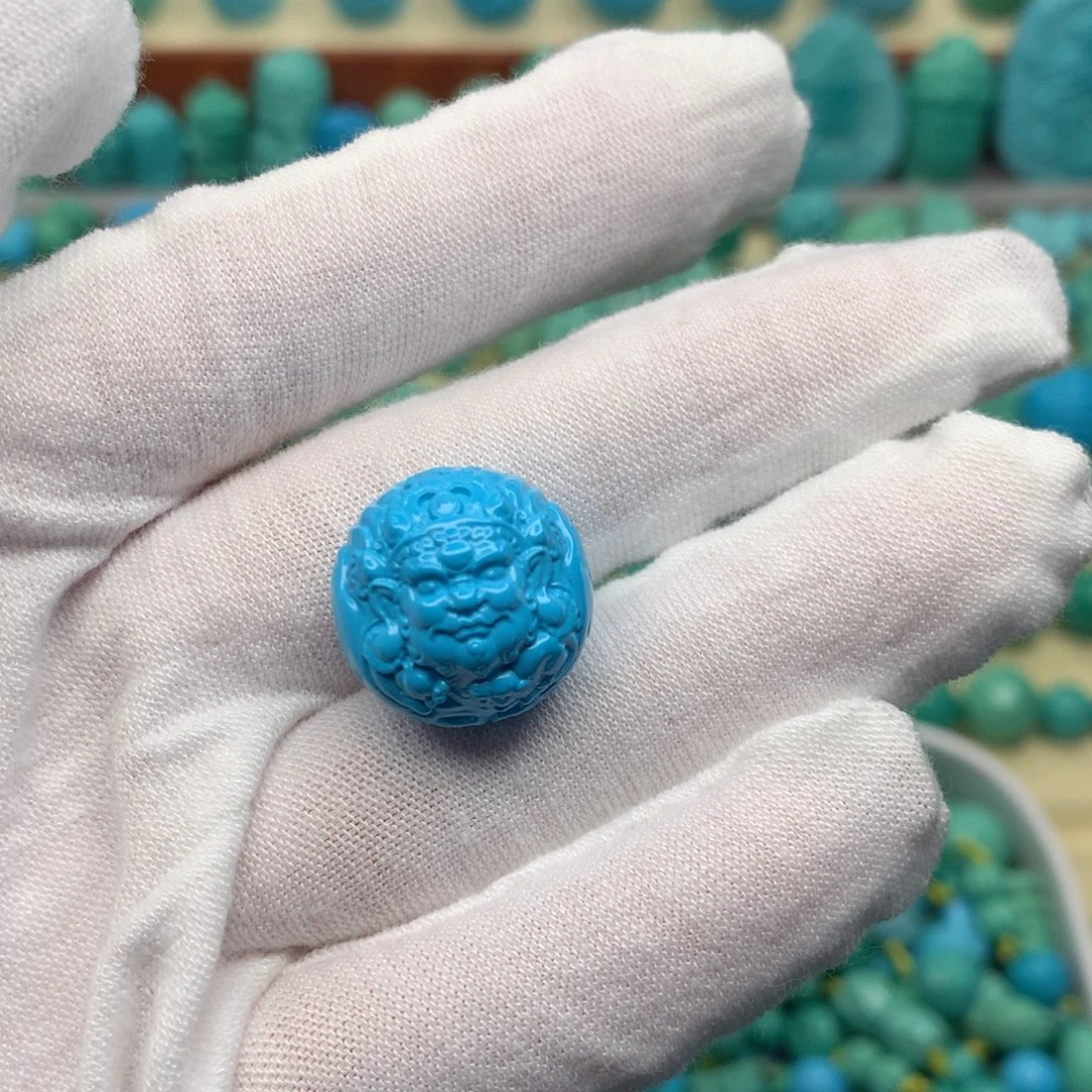 不***夜高瓷蓝精工黄财神尺寸17