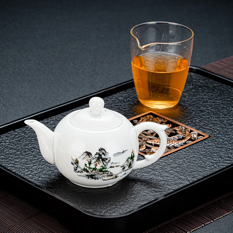 小茶壶陶瓷景德镇青花瓷功茶具泡茶壶家用水壶单壶茶水分离