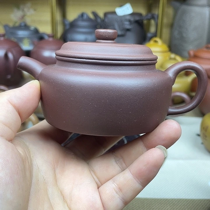 茶壶紫砂紫砂壶紫泥德钟130cc微瑕