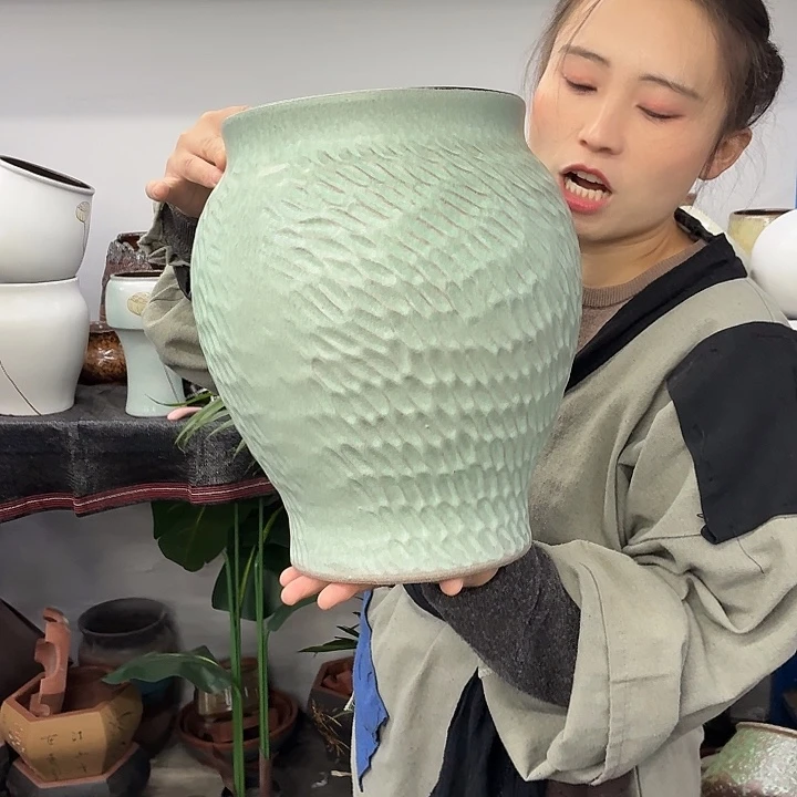 20×30 -粗陶花盆有孔-买买买