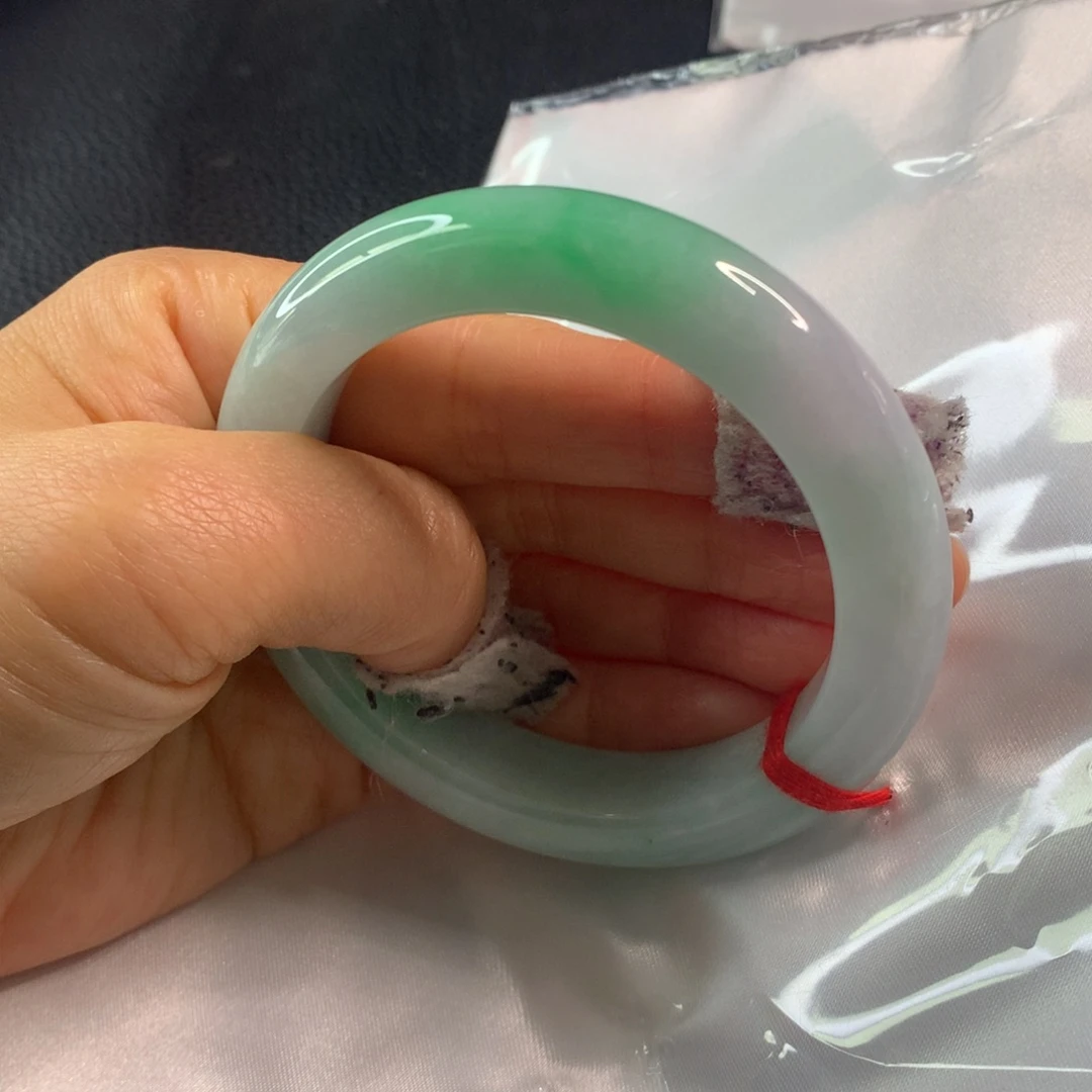 翡翠未镶嵌手镯翡翠手镯57.5