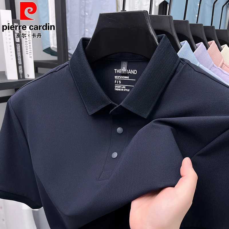 皮尔卡丹夏季新款短袖t恤免烫抗皱抗起球男士商务休闲翻领Polo衫