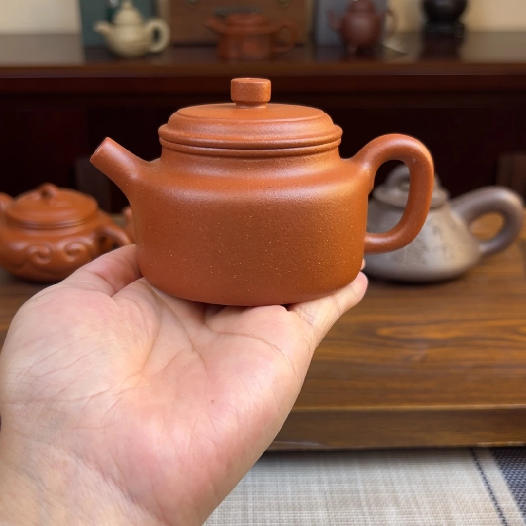 茶壶紫砂红降坡德钟全手150cc