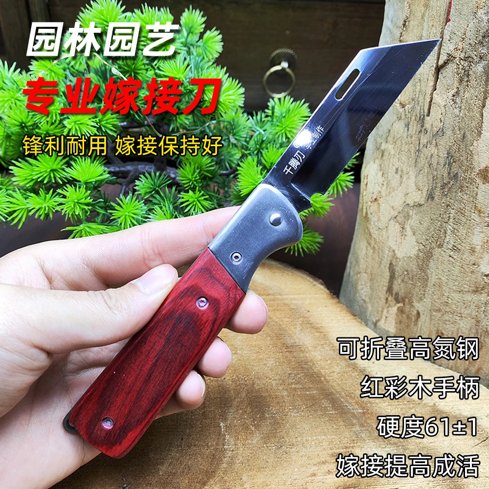 高氮钢嫁接专用刀可折叠红彩木嫁接刀果树芽接刀园林嫁接工具