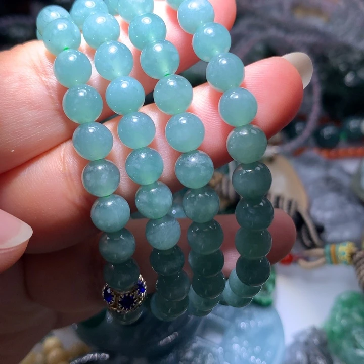 翡翠颈饰未镶嵌保真天然A货翡翠