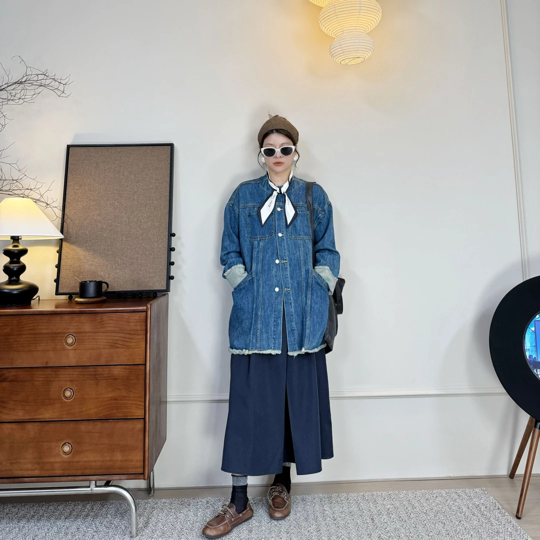 FY6131新年新款松弛慵懒软糯牛仔外套