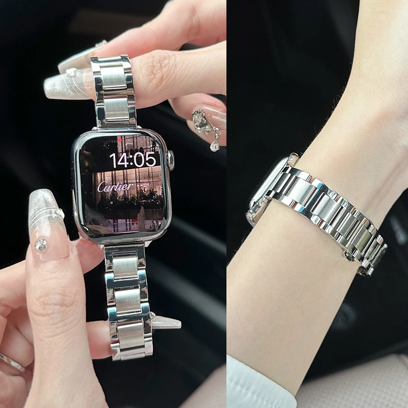 适用华为watchfit4/3小蛮腰金属蝴蝶扣FIT4/3时尚4pro简约女腕带