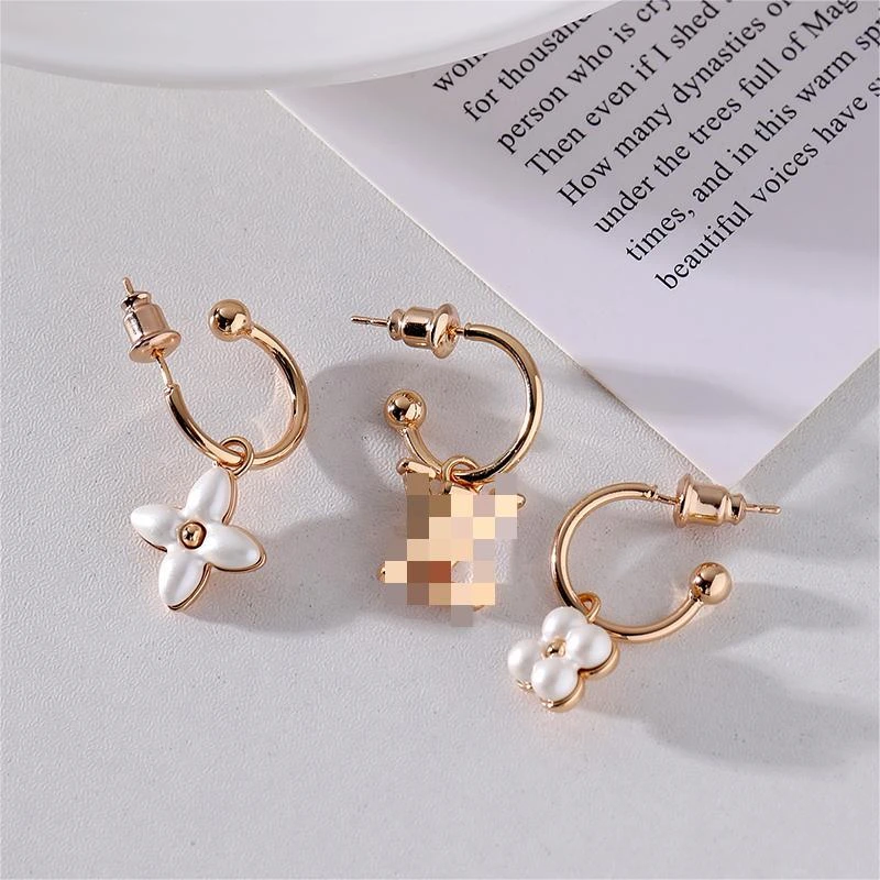 钛钢耳饰 时尚日韩文艺气质甜美金色珠宝复古简约耳扣RH891耳环