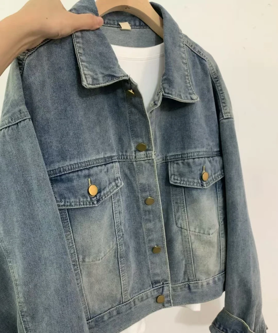 街头玖润牛仔衣 401~450 水洗潮流宽松复古休闲时尚日系情侣百搭