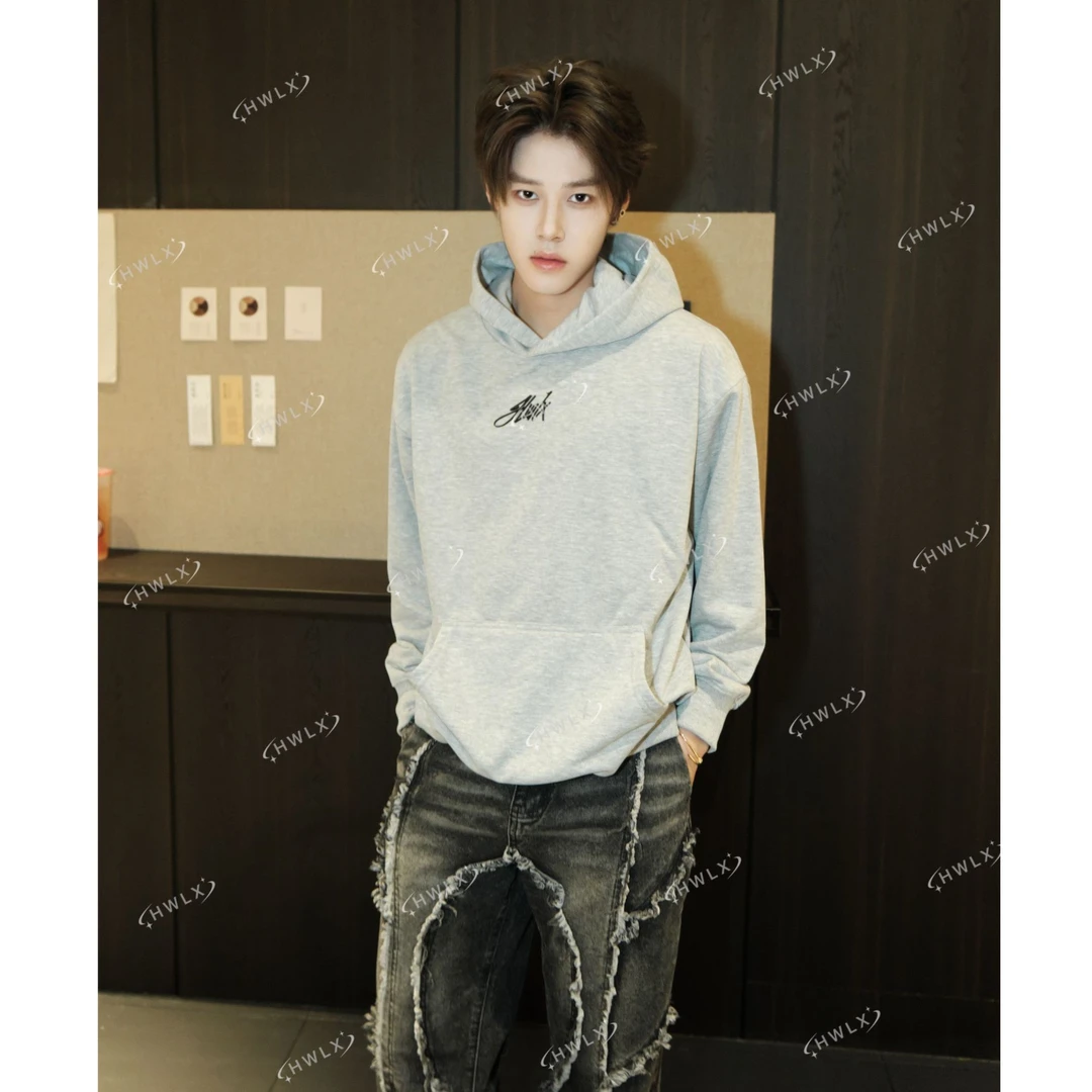 韩汶栩【人手两件】基础百搭卫衣宽松秋冬男女款新秋冬字母套头简约