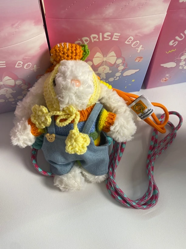 毛绒背夹包挂（可背可拎可挂）（带两根绳子一长一短）