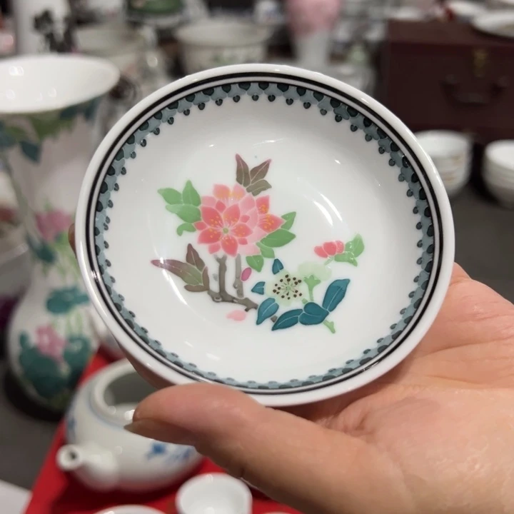 醴陵高温瓷釉下手绘10厘米