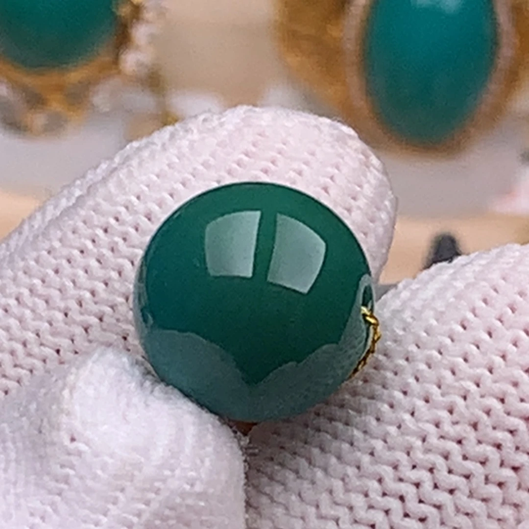 未镶嵌绿松石珠宝奇石11.5mm