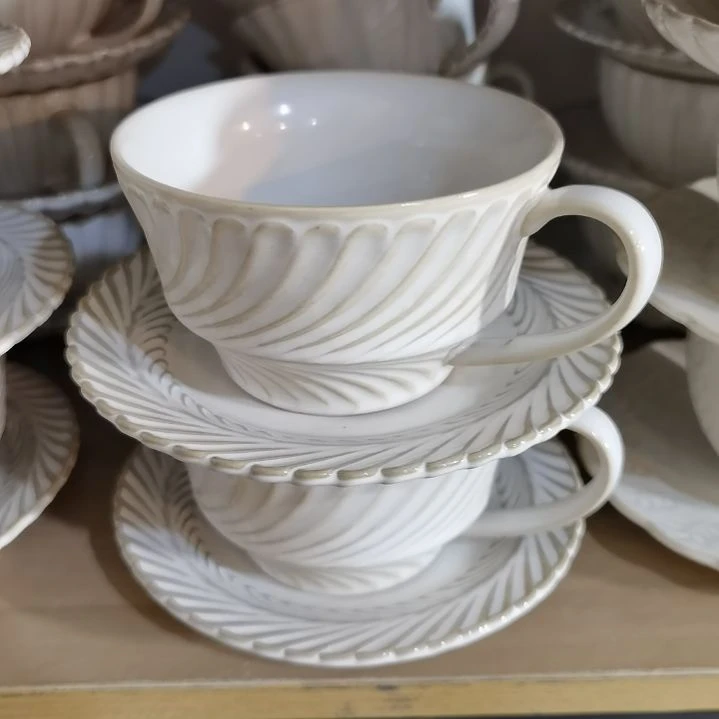 瓷片微瑕麦穗咖啡杯两套一组