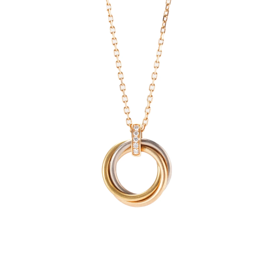 99新 Cartier/卡地亚 TRINITY系列B7058700项链/JLP013272