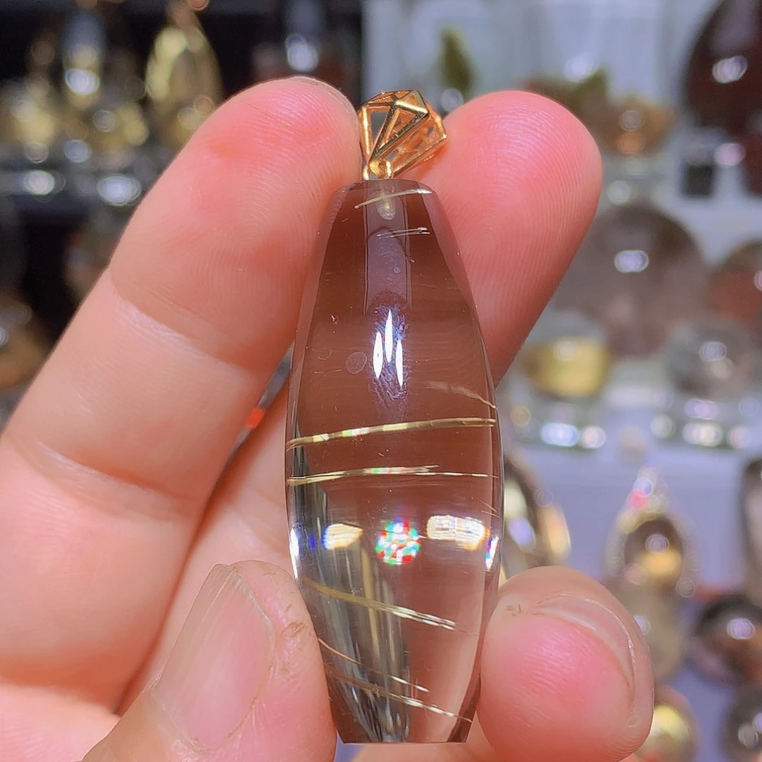 银S925镀金镶嵌珠宝半成品水晶定制款