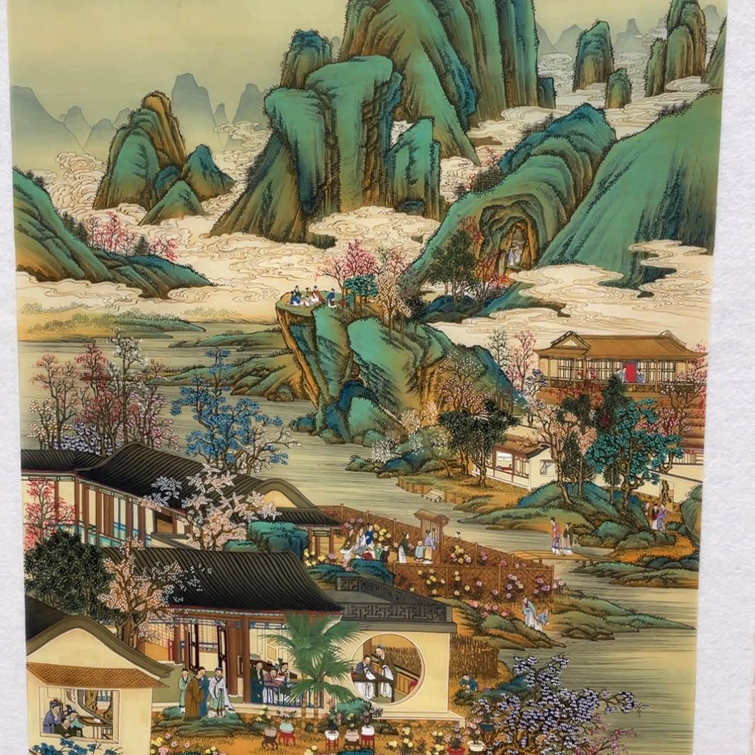 发***宅国画工笔山水画作品欣赏