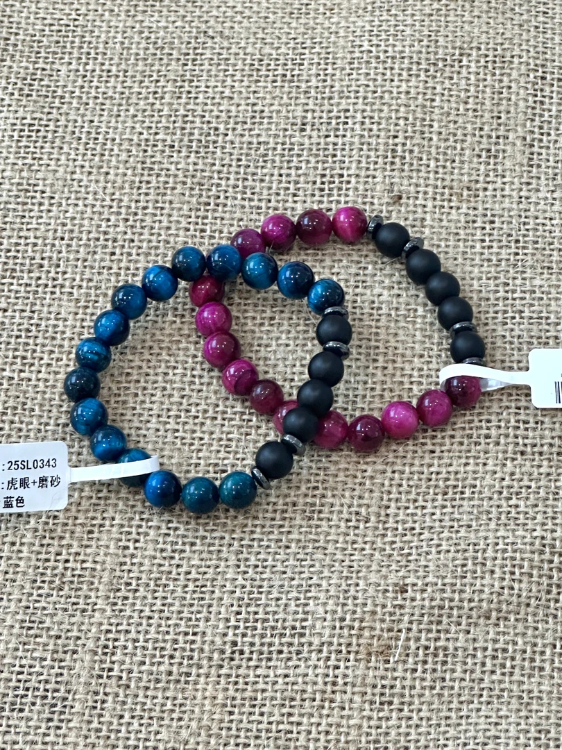 chalan  新款时尚百搭舒适T恤红蓝手串 25SL0343