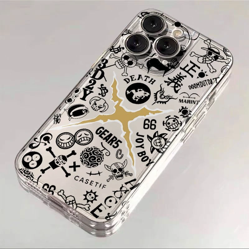 伤痕海贼王太空手机壳适用于苹果16透明iphone14手机壳1512pro
