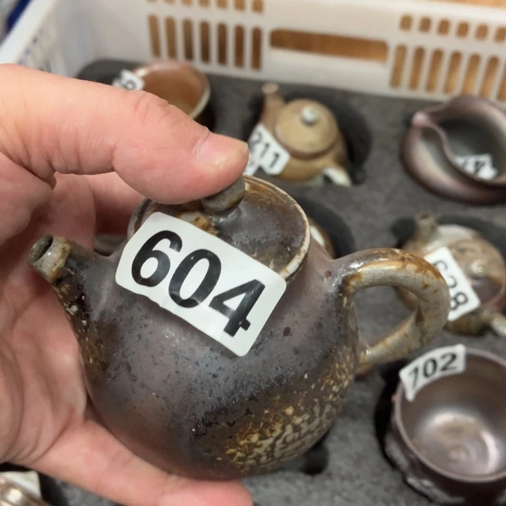 柴烧茶具茶杯大放漏