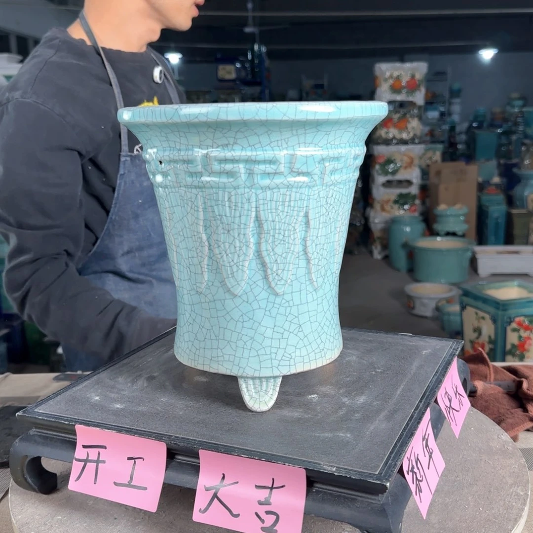 一风堂石湾花盆。微瑕