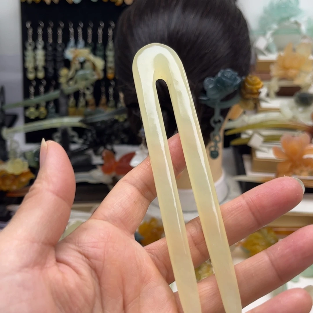 蛇纹石玉合金发簪
