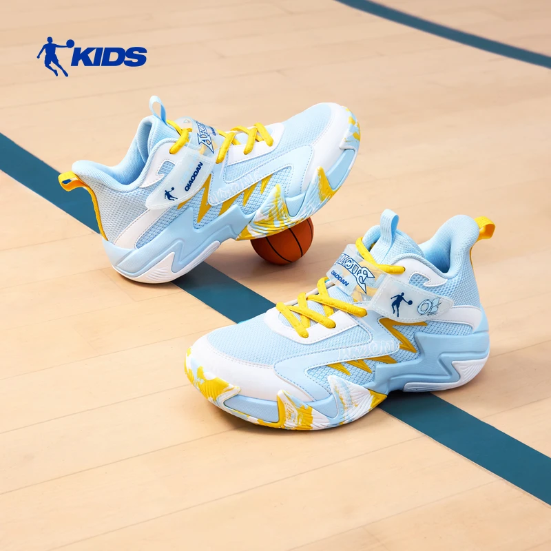 中国乔丹儿童男童大童篮球鞋春季休闲耐磨高帮训练网面
