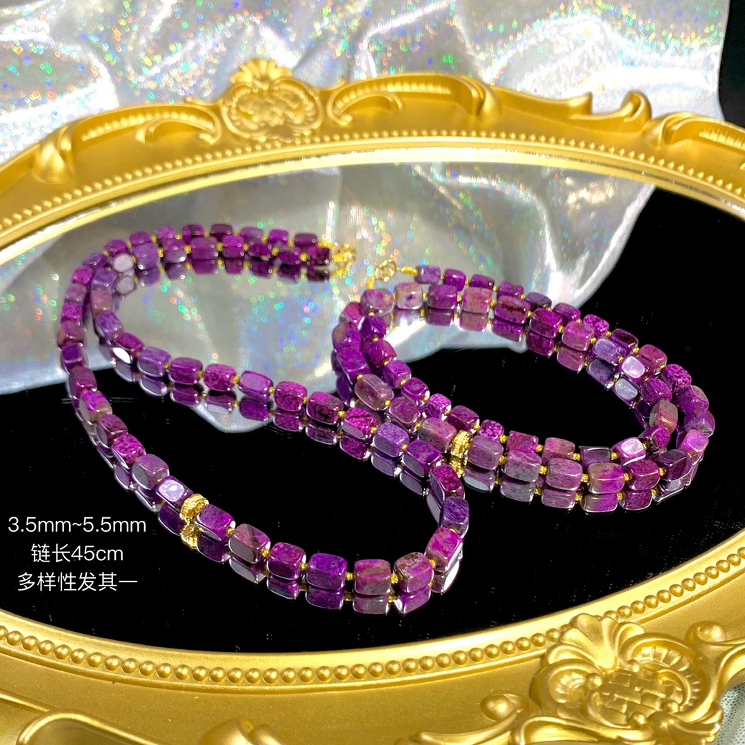 珞可丨18K金镶舒俱来项链5.5*6mm/链长45cm/多样性发其一/K01182