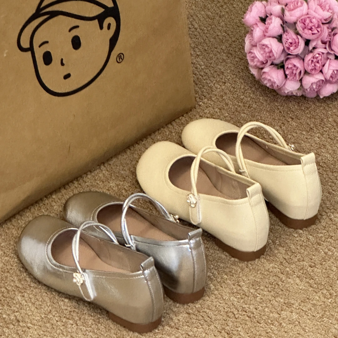 晚睡兰·内增高5cm温柔法式风显气质玛丽珍单鞋女配裙子浅口小皮鞋