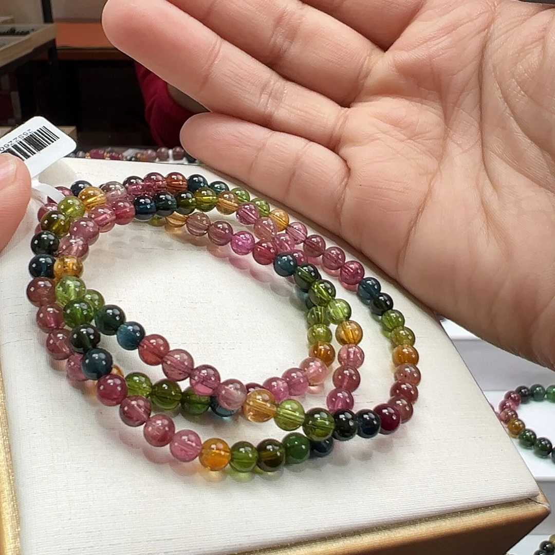 嘿***哈手串未镶嵌碧玺5mmmmmmm