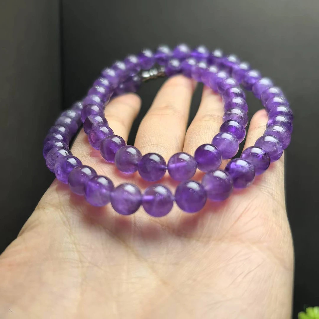 C3915【东齐珠宝】苍穹紫蒂晶水晶项链-卡8左右-送礼佳品